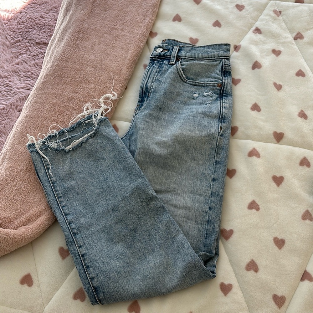 Old Navy High Rise Boyfriend Blue Jeans
